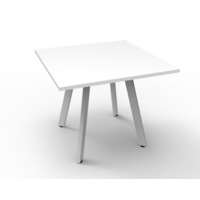 RAPIDLINE ETERNITY SQUARE MEETING TABLE W900 x D900 x H730mm White Top White Frame