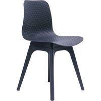 Rapidline Lucid Meeting/Visitor Chair Black Patterned Poly Shell Seat Black Poly 4 Leg Base