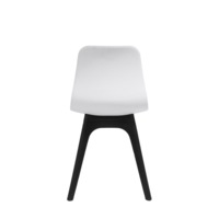 RAPIDLINE LUCID MEETING/VISITOR CHAIR White Patterned Poly Shell Seat Black Poly 4 Leg Base