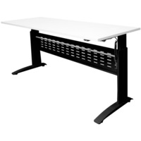RAPIDLINE RAPID SPAN ELECTRIC DESK W1200 x D700 x H685-1205mm Natural White with Black Frame