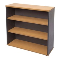 Rapidline Rapid Worker Bookcase 2 Shelves W900 x D315 x H900mm Beech/Ironstone