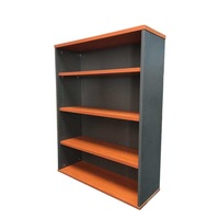 Rapidline Rapid Worker Bookcase 3 Shelves W900 x D315 x H1200mm Cherry/Ironstone