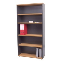 Rapidline Rapid Worker Bookcase 4 Shelves W900 x D315 x H1800mm Beech/Ironstone