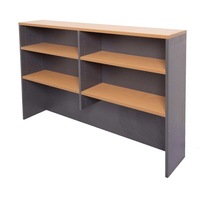 Rapidline Rapid Worker Hutch 4 Shelves W1500 x D315 x H1070mm Beech/Ironstone