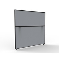 RAPIDLINE SHUSH30 SCREEN 30mm Thick H1200 x W1200mm Grey Fabric Black Frame