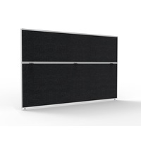 RAPIDLINE SHUSH30 SCREEN 30mm Thick H1200 x W1800mm Black Fabric White Frame