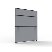 RAPIDLINE SHUSH30 SCREEN 30mm Thick H1200 x W750mm Grey Fabric Black Frame