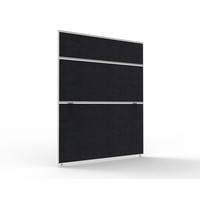 RAPIDLINE SHUSH30 SCREEN 30mm Thick H1500 x W1200mm Black Fabric White Frame