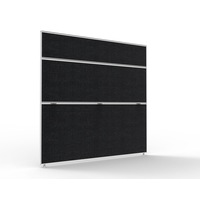 RAPIDLINE SHUSH30 SCREEN 30mm Thick H1500 x W1500mm Black Fabric White Frame