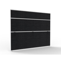 RAPIDLINE SHUSH30 SCREEN 30mm Thick H1500 x W1800mm Black Fabric White Frame