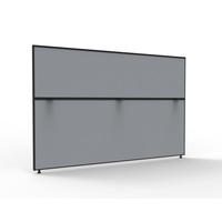 RAPIDLINE SHUSH30 SCREEN 30mm Thick H1500 x W1800mm Grey Fabric Black Frame
