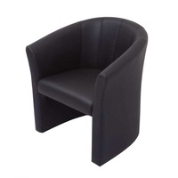 RAPIDLINE SPACE EXECUTIVE TUB CHAIR Single Seater Black PU