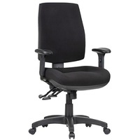 SPOT WITH HEIGHT ADJUSTABLE ARMS Task Chair METRO BLACK FABRIC 