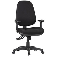 TR600 WITH HEIGHT ADJUSTABLE ARMS Task Chair METRO BLACK FABRIC 