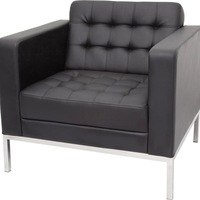 Venus Lounge Chair Single Seater Black Pu