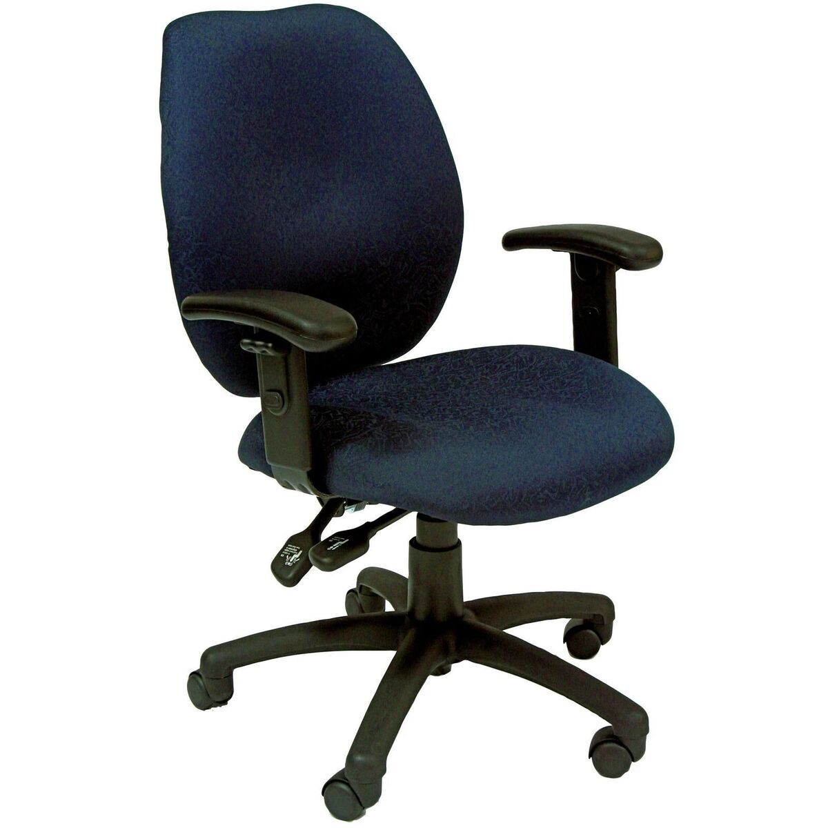 YSD SABINA TASK CHAIR WITH ARMS Blue 5 Year Warranty