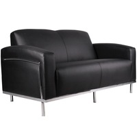 YSD SIENNA LOUNGE CHAIR TWO SEATER Black 1 Year Warranty