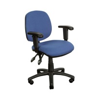 YSD TASK FABRIC WITH ARMS TASK CHAIR Blue 5 Year Warranty 