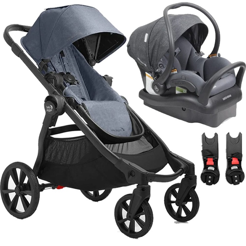 Buy Baby Jogger City Select 2 Pram (Peacoat Blue) and Mico Plus Capsule