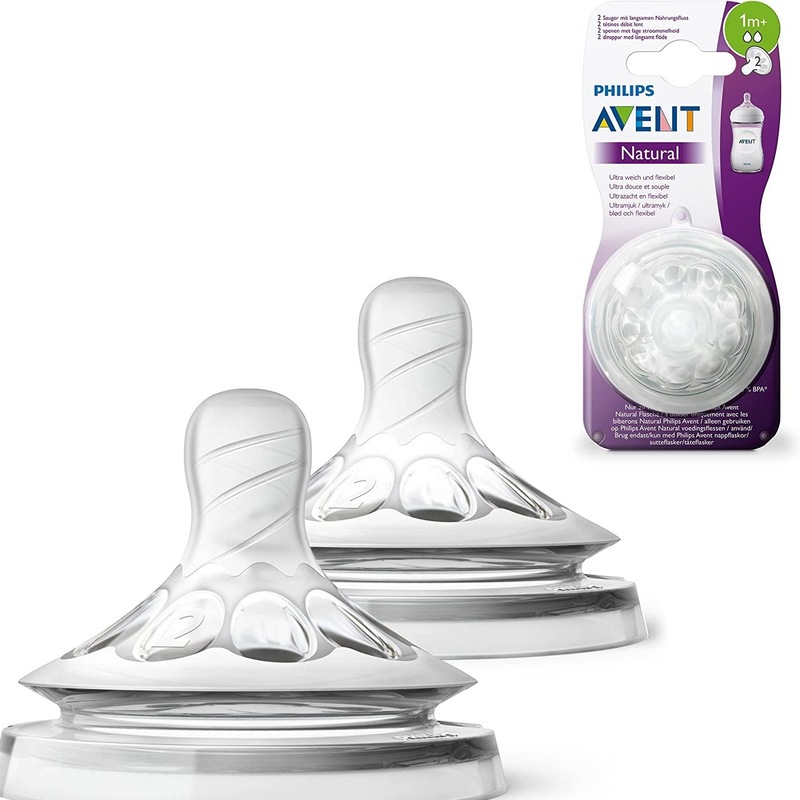 Buy Philips Avent Natural Teats 1m Slow Flow 2 Pack Mydeal