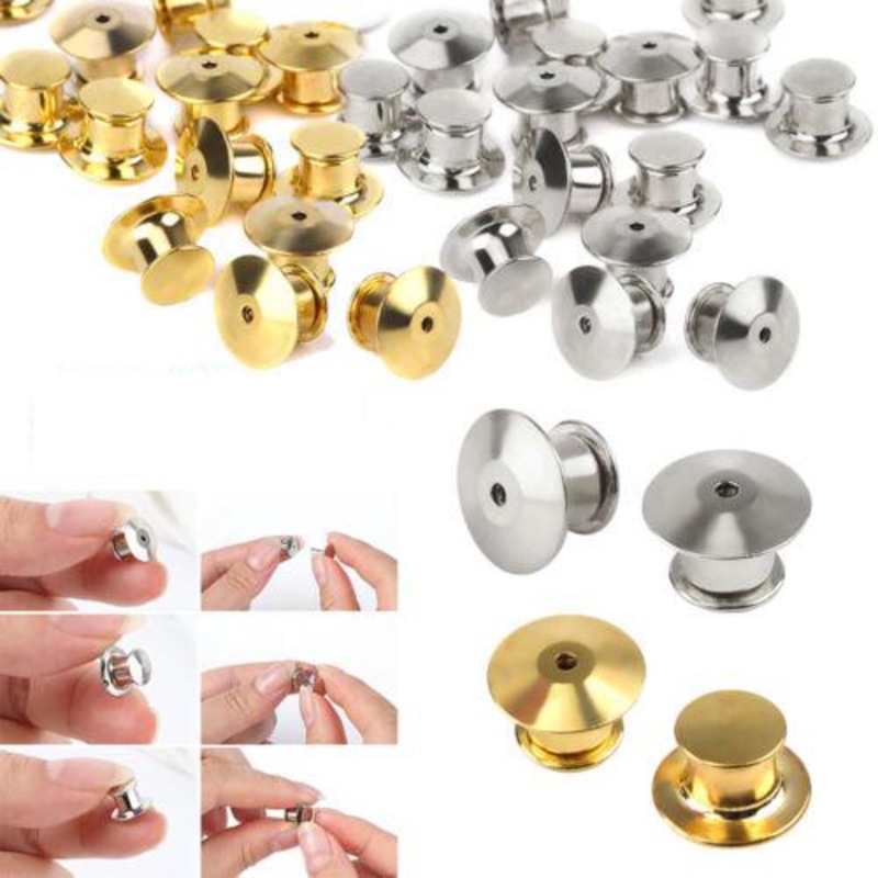 Buy 10/30/100X Backs Locking Pin Keepers BadgePin Locks Pin For Lapel