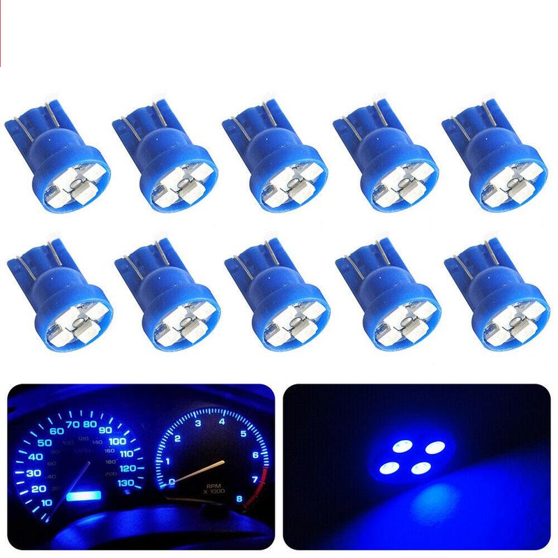 Buy 10x Blue T10 168 4SMD Car Dashboard LED Light Bulb Gauge Cluster ...