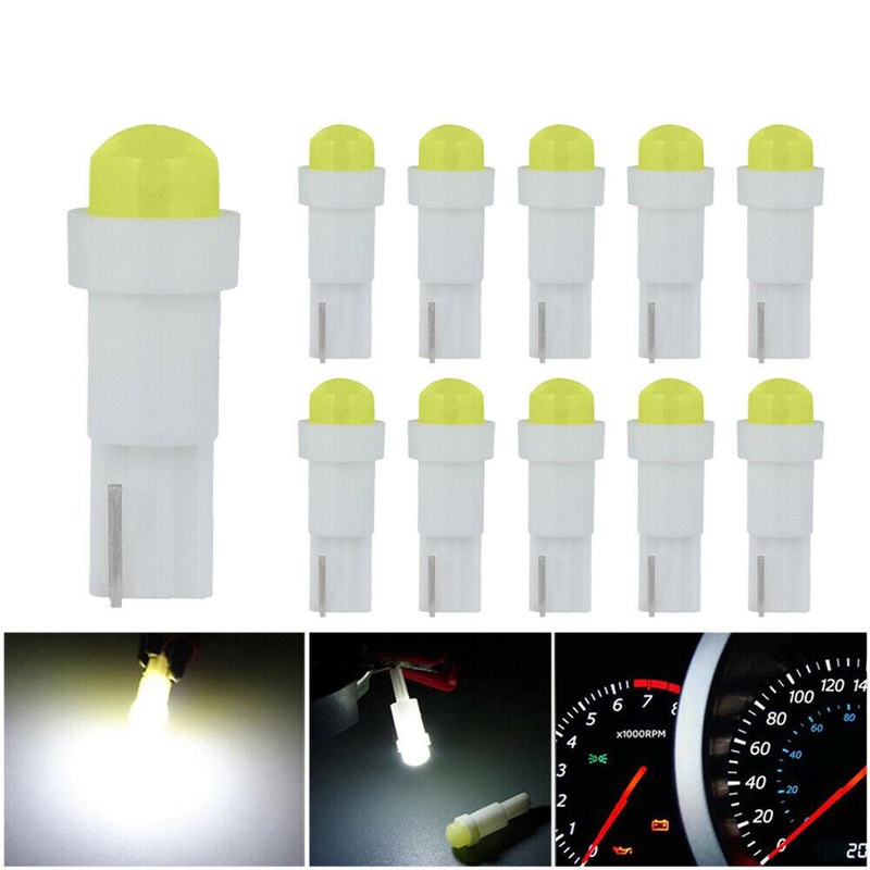 Buy 10x T5 White 58 74 Dashboard Gauge COB SMD Flood LED Wedge Dash