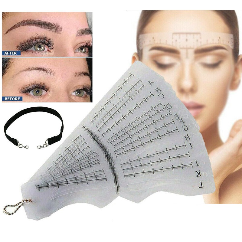 Buy 12pcs Eye Brow Grooming Guide Eyebrow Shaping Stencil Template