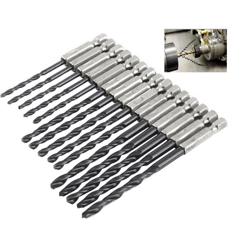 Buy 15pcs HSS Nitride Twist Drill Bits Set Quick Change 3/4/5mm 1/4 Hex