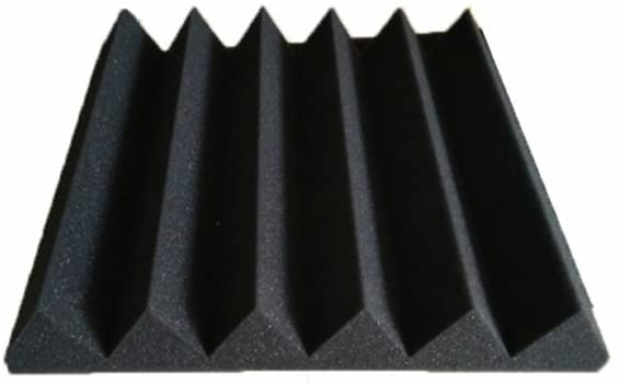24 Pack, Black Sound Panels wedges Soundproof Sound Insulation Absorbing Studio Wedge Tiles Acoustic Foam Panels 2 X 12 X 12 Acoustic Foam Panels 