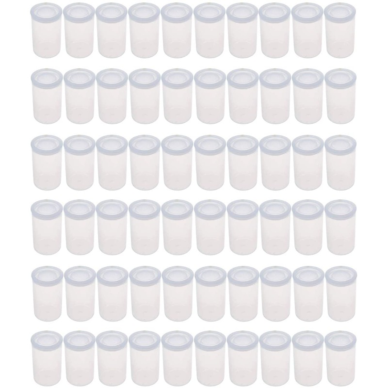 Buy 35mm Film Canisters Pack of 60 Tight Sealing Lids White Plastic