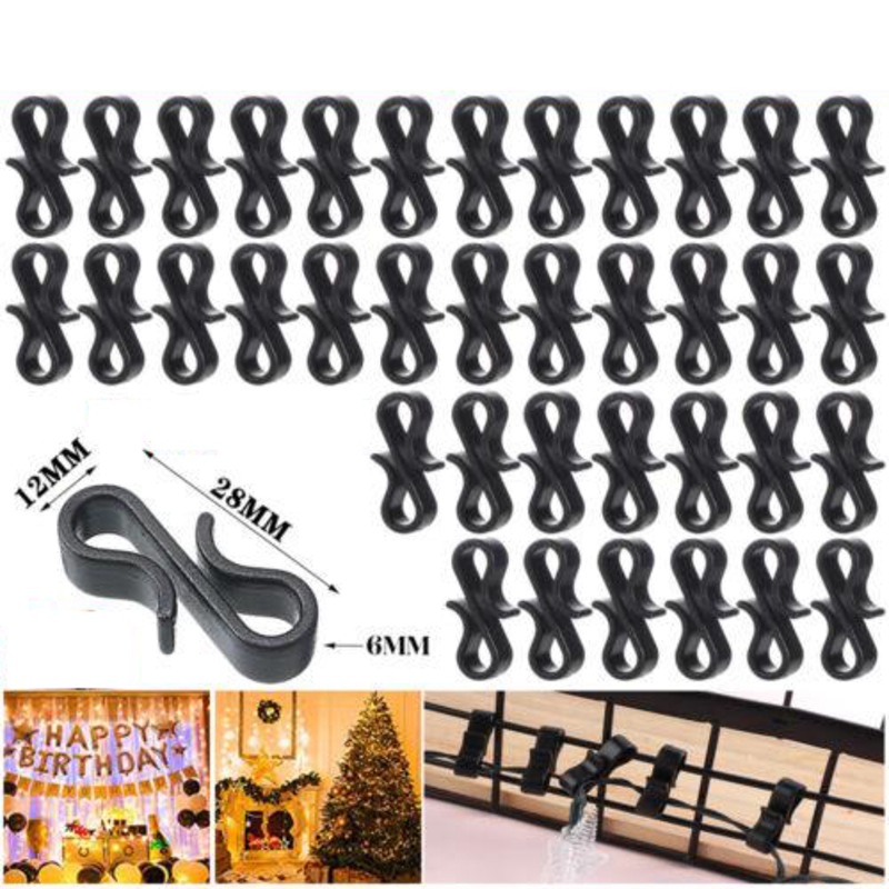 Buy 50/100X Led Fairy Lights Gutter Hooks Heavy Duty Clips Party
