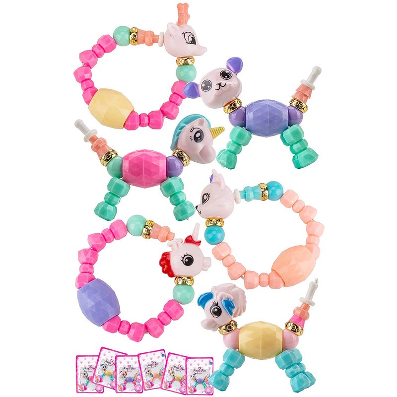 Buy 6 Pack MAGIC PETZ AUSTRALIA. 6 Twisty Bracelets, Magic Pets Bracelet,  Animal Pet Bracelet Magic Unicorns, Puppies Twist to Cute Toy for Girls.  Unicorn, Elephant, Puppy, Kitty, Fuzzy, Panda & Twist - MyDeal