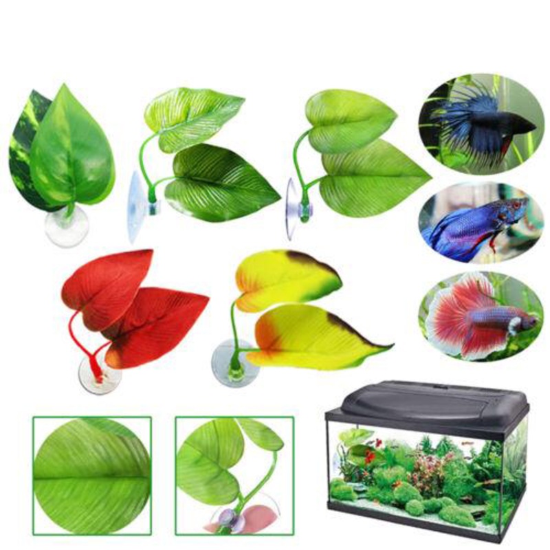 Buy Aquarium Artificial Leaf Decors Fish Tank Leaves Bed Fish Resting