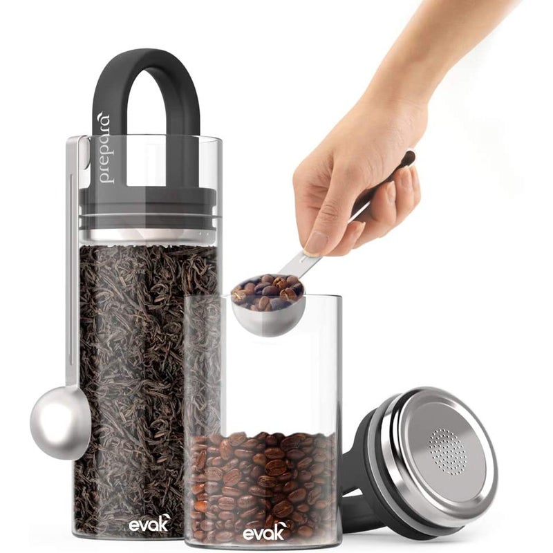 Evak 1/2 Lb Medium Freshness Glass Storage Coffee Container