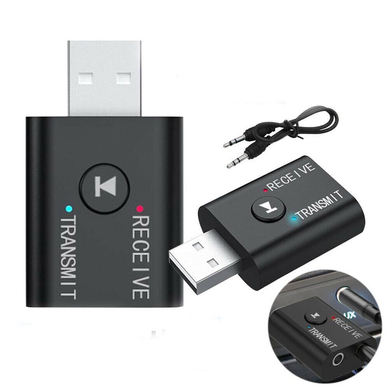 Buy Bluetooth Transmitter 5.0 USB Receiver Audio Adapter AUX 3.5mm TV