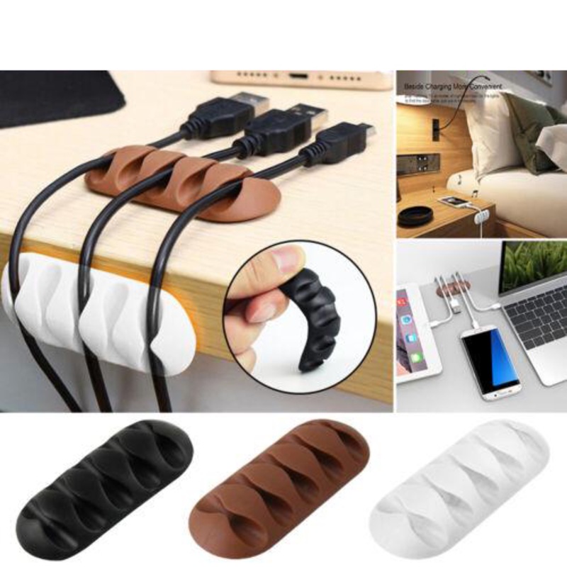 Buy Cable Clips Management Holder Tidy Cord Wire Line Organizer Lead Adhesive Clamp MyDeal
