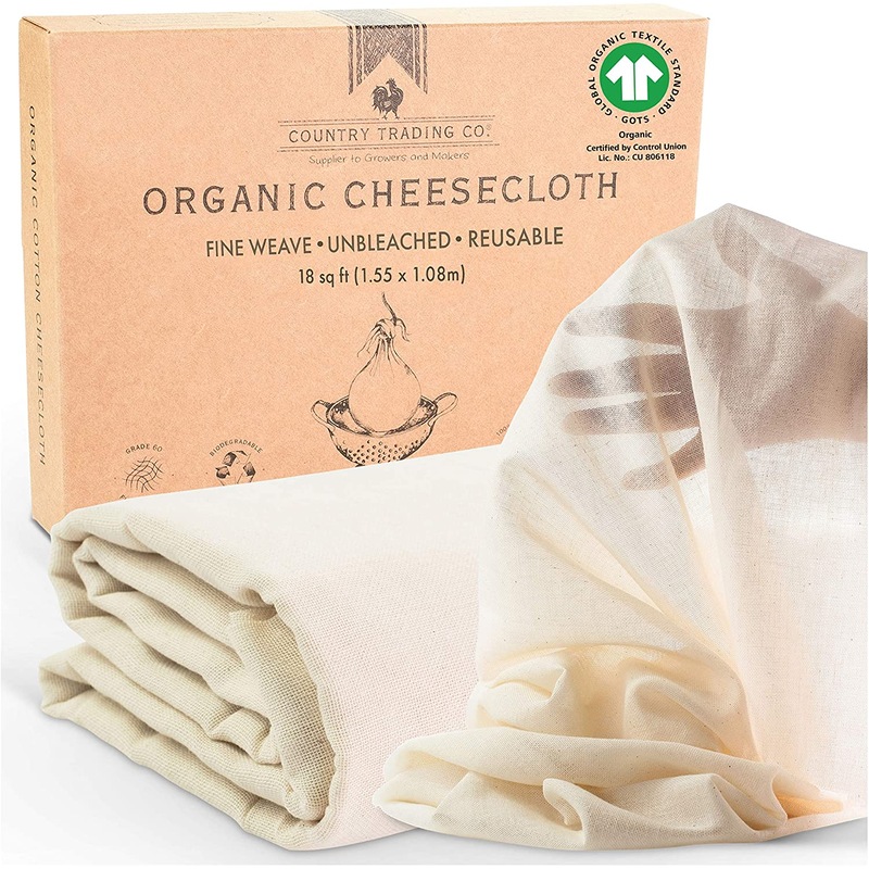 Buy Cheesecloth for Straining Certified Organic Cotton Fine Reusable