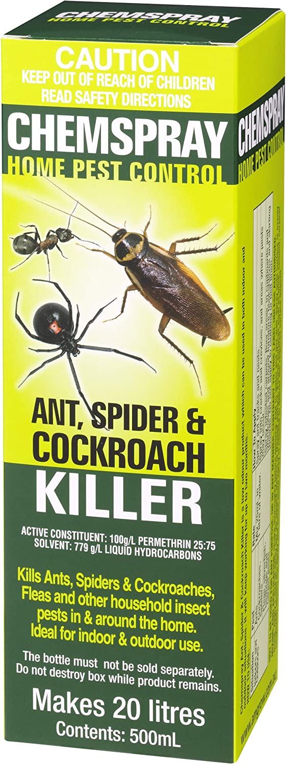 Buy Chemspray Ant Spider Cockroach Concentrate 500ml, Black(82015) - MyDeal