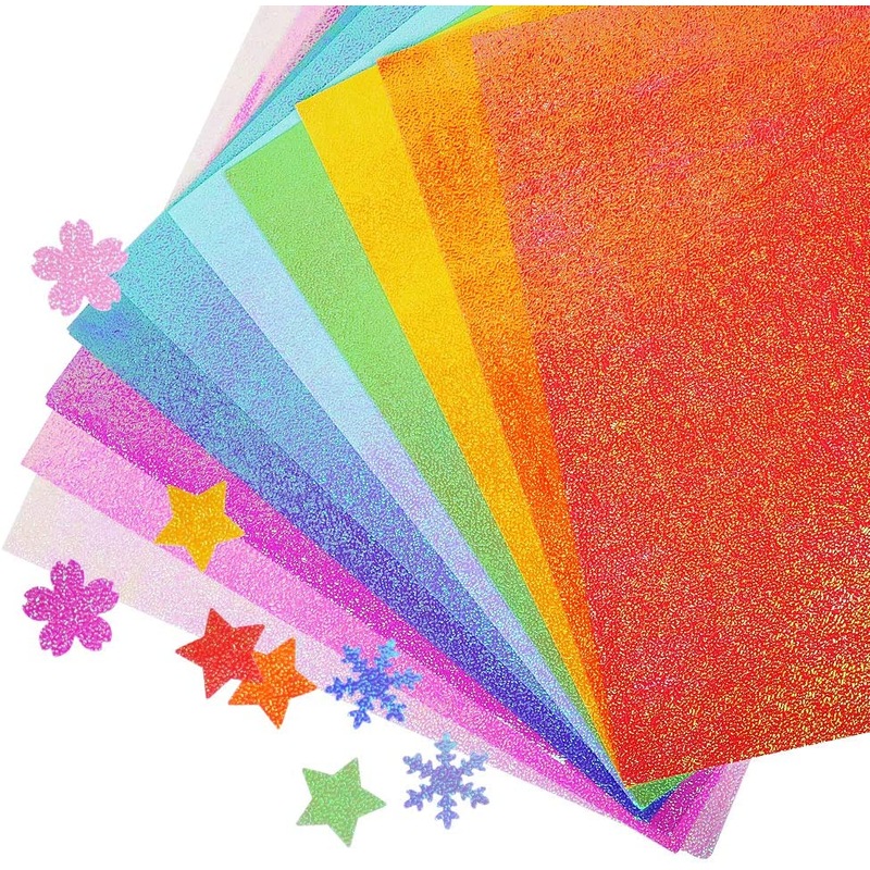 Buy Glitter Cardstock Paper, 50 Sheets Colored Cardstock Sparkly Paper