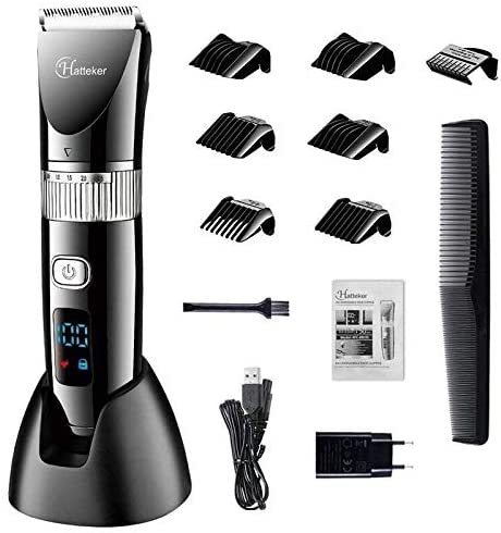 Hair Trimmer Pro Hair Clippers for Men Haircut Beard Trimmer Hair Cutting Kit Cordless USB Rechargeable Waterproof LED Display