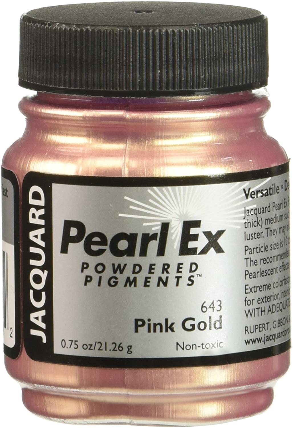 JAC JPX1643 Pearl EX 21gm Pink Gold Powdered Pigments, 0.75 oz