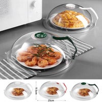 Large Microwave Cover for Food Easy Grip Microwave Splatter Cover Guard Lid  with Steam Vent and BPA Free & 11.5 Inch, Dishwasher Safe