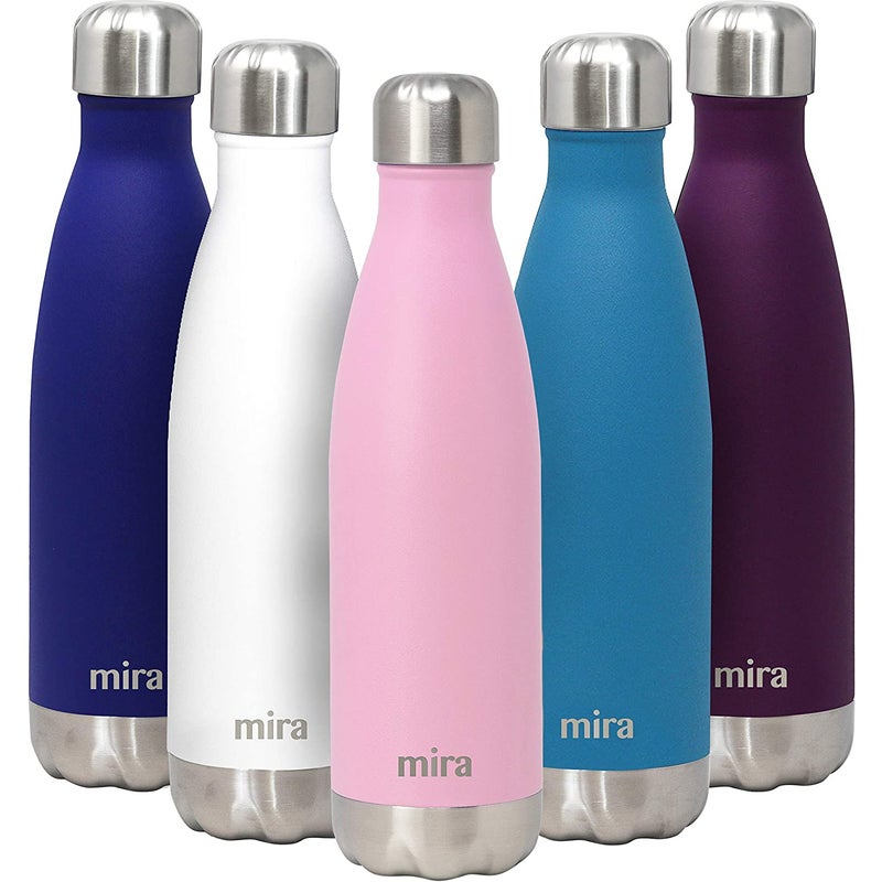 MIRA Stainless Steel Vacuum Insulated Water Bottle | Leak-proof Double  Walled Cola Shape Bottle | Keeps Drinks Cold for 24 hours & Hot for 12  hours 