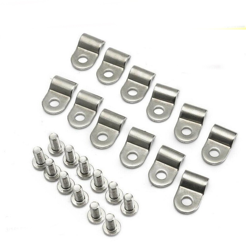 Buy Set Of 12 Single Brake Line Mounting Clamps 3/16 Stainless Steel