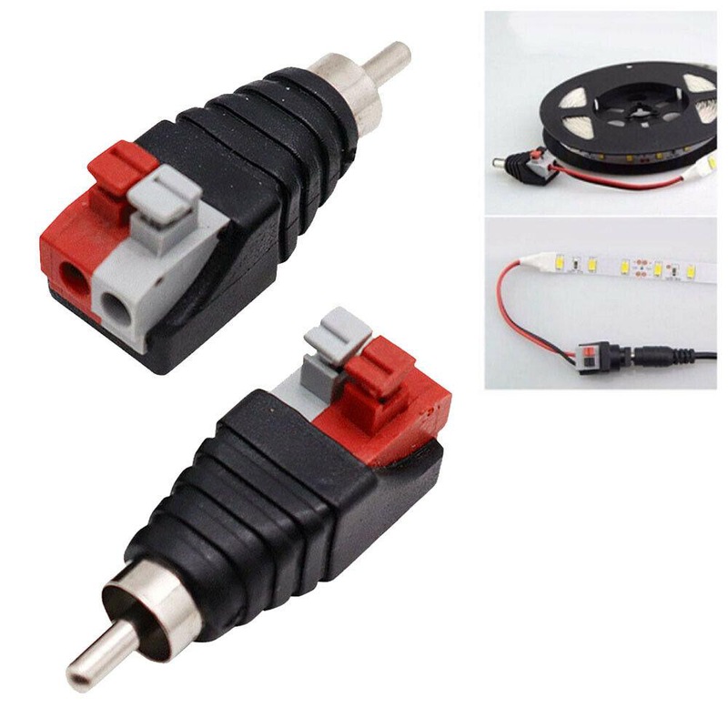 Buy Speaker Wire A/V Cable to Audio Male RCA Connector Adapter Jack