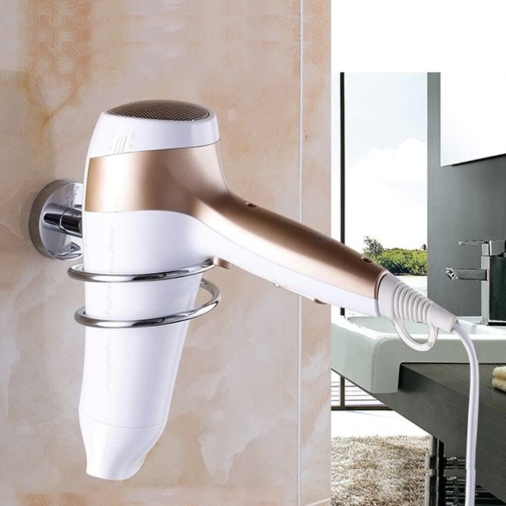 Bathroom hair clearance dryer holder