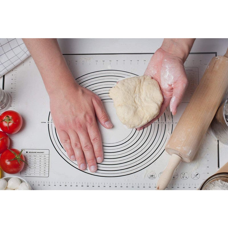 Large Silicone Pastry Mat Non Stick Baking Mat with Measurement Fondant Mat,  Counter Mat, Dough Rolling Mat, Oven Liner, Pie Crust Mat 