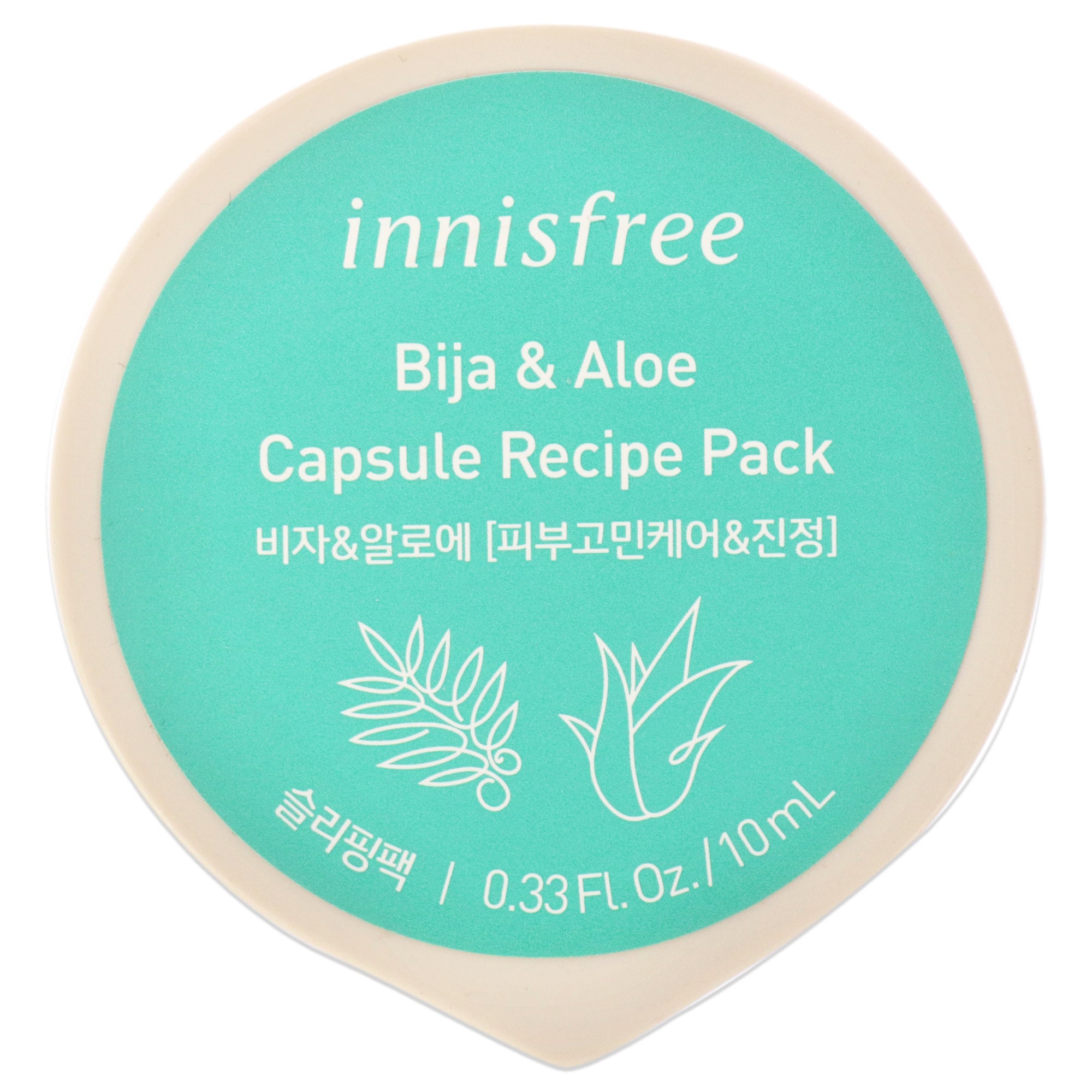 Capsule Recipe Pack Mask - Bija and Aloe by Innisfree for Unisex - 0.33 oz Mask