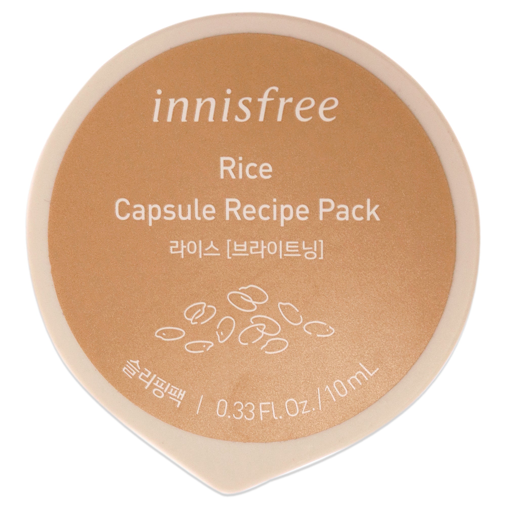 Capsule Recipe Pack Mask - Rice by Innisfree for Unisex - 0.33 oz Mask